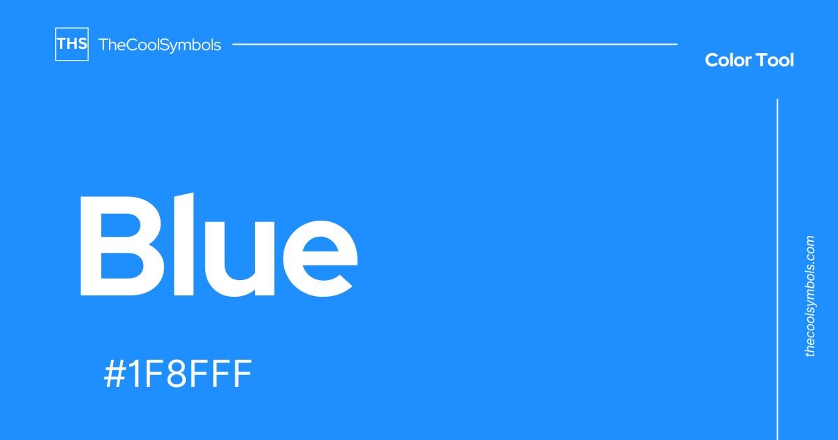Blue Colors Tool - The Cool Symbols