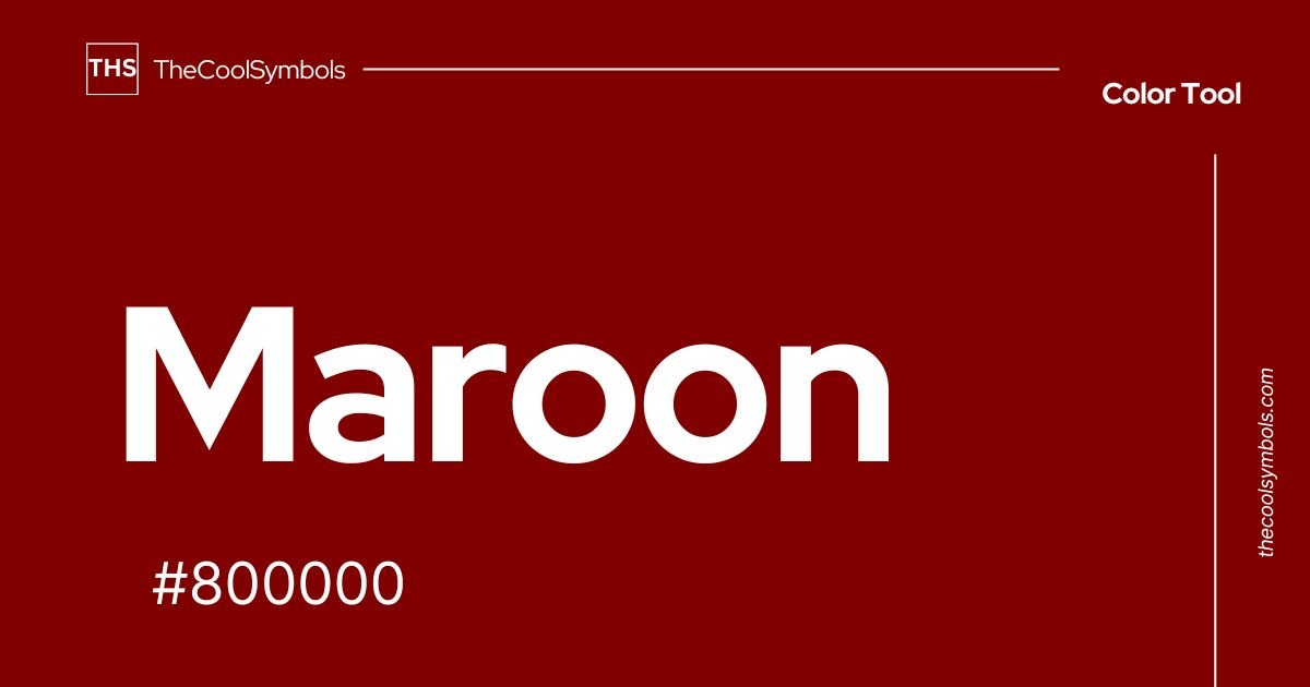 Maroon Colors Tool - The Cool Symbols