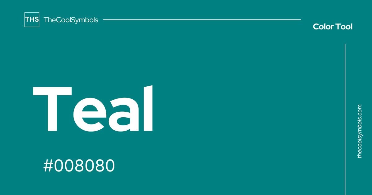 Teal Colors Tool - The Cool Symbols