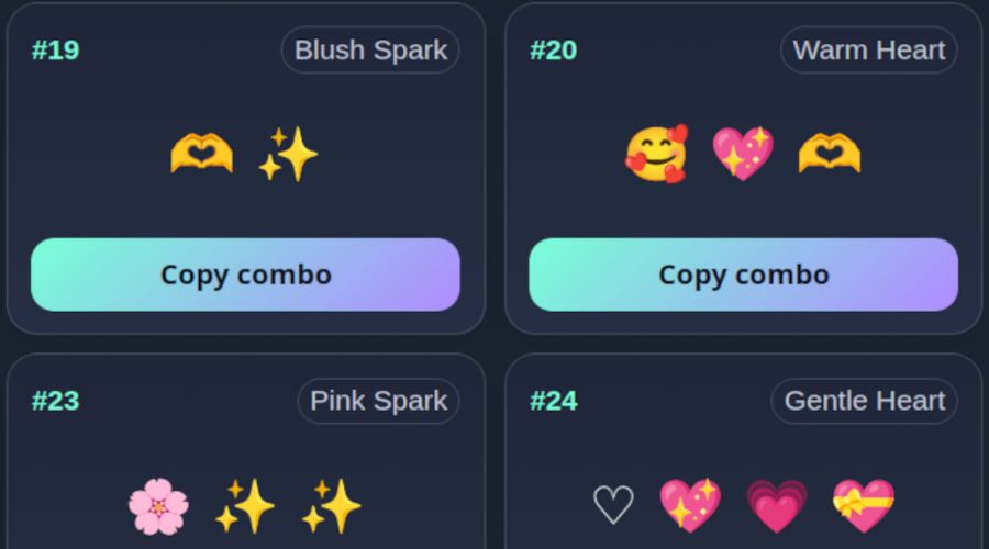 Creator Pack preview showing emoji symbols