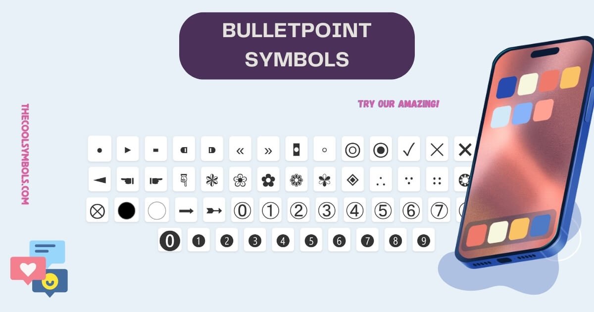 Bullet Point Symbols Copy Paste Bullet Points Bullet Point Symbols Copy Paste Bullet Points